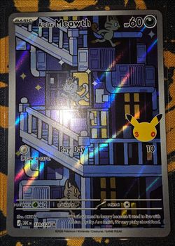 Alolan Meowth 139/128 – 30th Anniversary Pokémon Card – $70