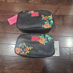 New Betsy Johnson Cosmetic Makeup Bag