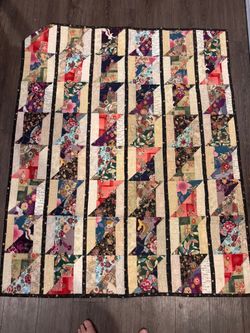 Multicolor Floral Patchwork Quilt
