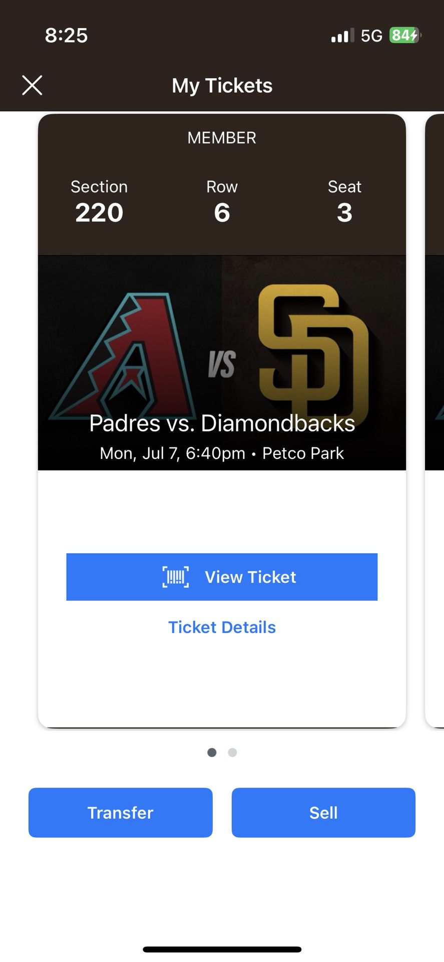 Padres Tickets 7/7