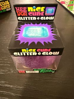 NeeDoh Glitter & Glow Nice Cube – Purple 💜✨