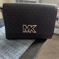 MK Monogram Brown Shoulder Bag 
