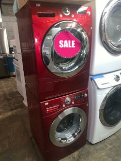 LG 24 in front load washer and dryer set working perfectly