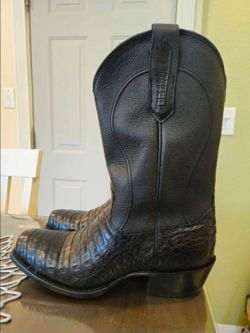 Cody James Black 1978 Mason Caiman Belly Western Boots Men's Size 10 D