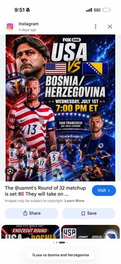 USA vs Bosnia World Cup