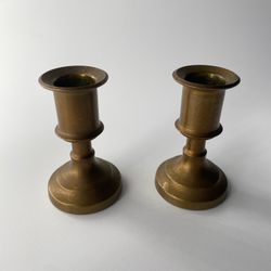 Set Of 2 Vintage Lillian Vernon Louis XV Candle stick holders Italy Brass mini 