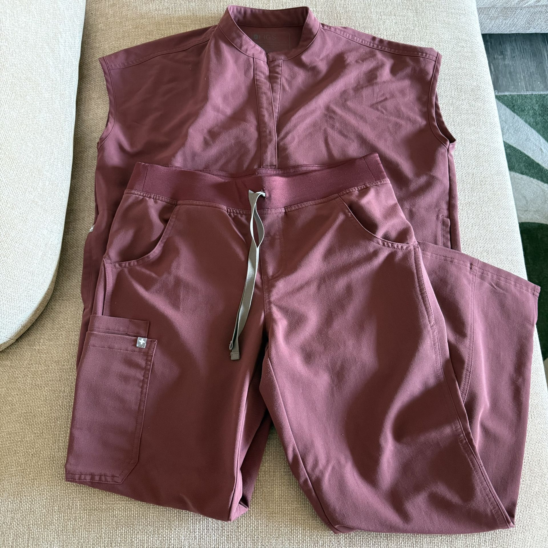 Rare Dark Cherry Figs Scrubs Set
