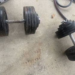 95 Lb Pound Dumbbells 