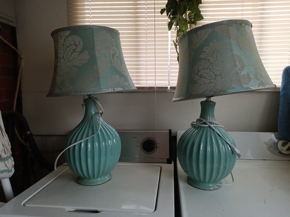 Teal Lamps