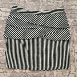 Young Threads Striped Layered Miniskirt, Size S