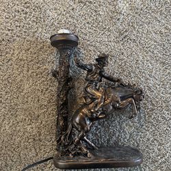 Cowboy and Horse Lamp