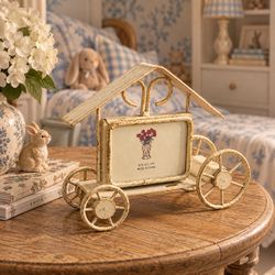 Vintage Shabby Chic Metal Carriage Picture Frame