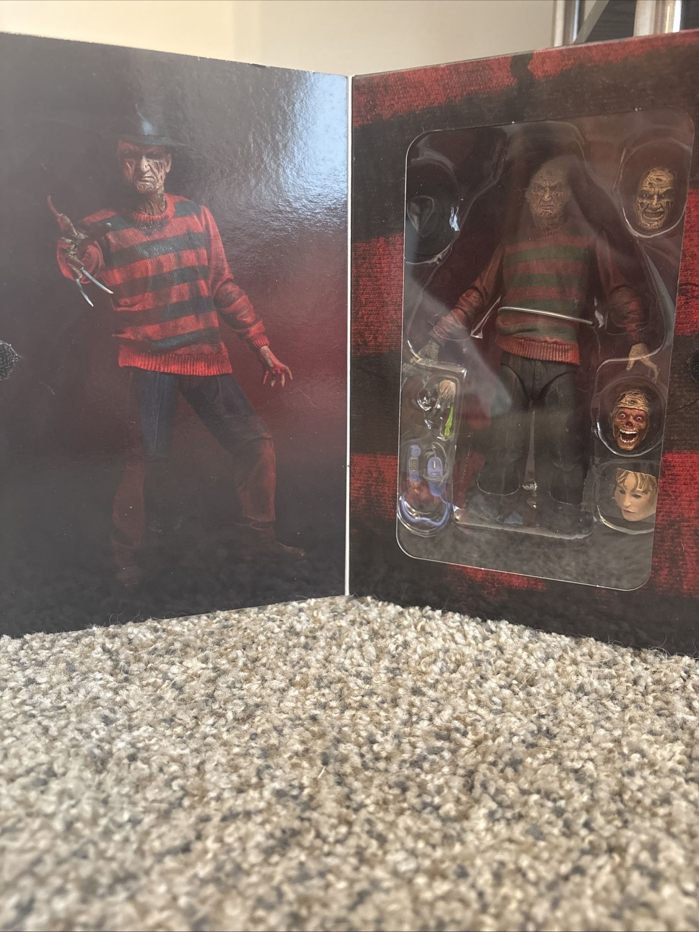 Ultimate Freddy Krueger 30th Anniversary Figure And Mini Freddy.