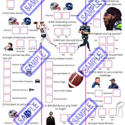 Super Bowl PREDICTION GAME 