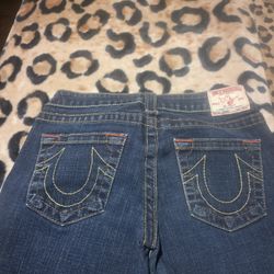 Ladies True Religion Denim Pants Size 27 Very Good Condition 