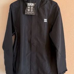 DIXXON NWT Solid Black Form & Function Windbreaker Jacket size Large