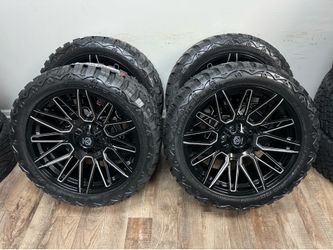 NEW 22x10 edge wheels wrapped in 33x12.50r22 RBP tires