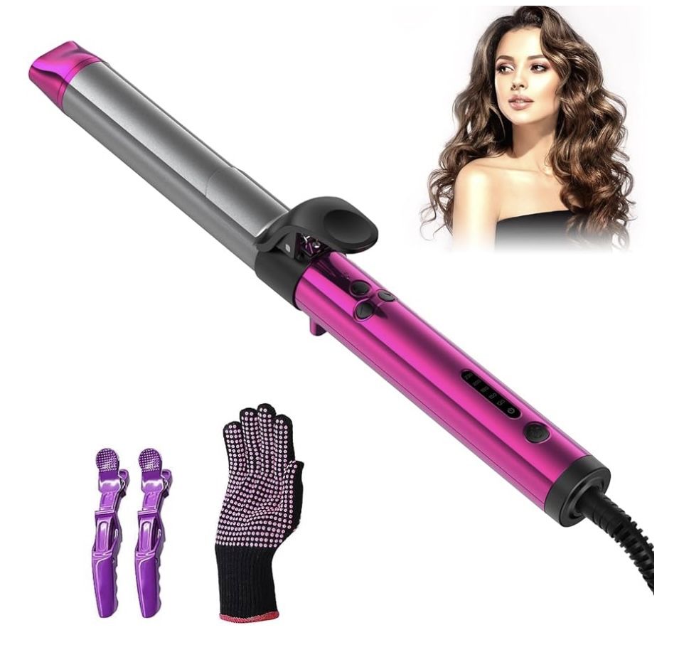Rotating Curling Iron [Brand NEW] Automatic Curling Irons 1 1/4 Inch Self Rotating Hair Curler with Long Barrel for Beach Waves 1.25" Large Barrel Hai