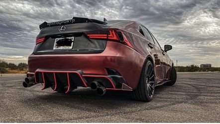 Custom Spoiler With Wickerbill Lexus IS 2014-2020