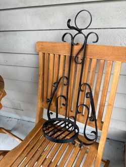 Wrought Iron wall planter holder with hook