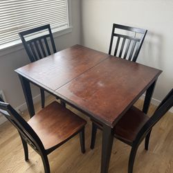 Wood Kitchen Table With Leaf