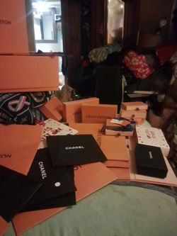Louis Vuitton and Chanel Packaging boxes and shopping bags only
