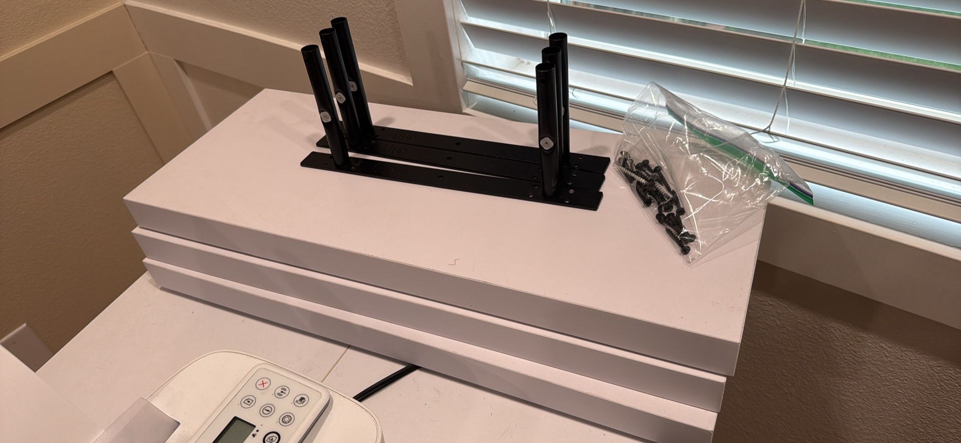 3 White Floating Shelves