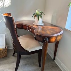 Desk With Storage Drawer & Chair