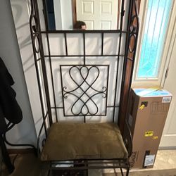 Wrought Iron Entry Way/mudroom Bench