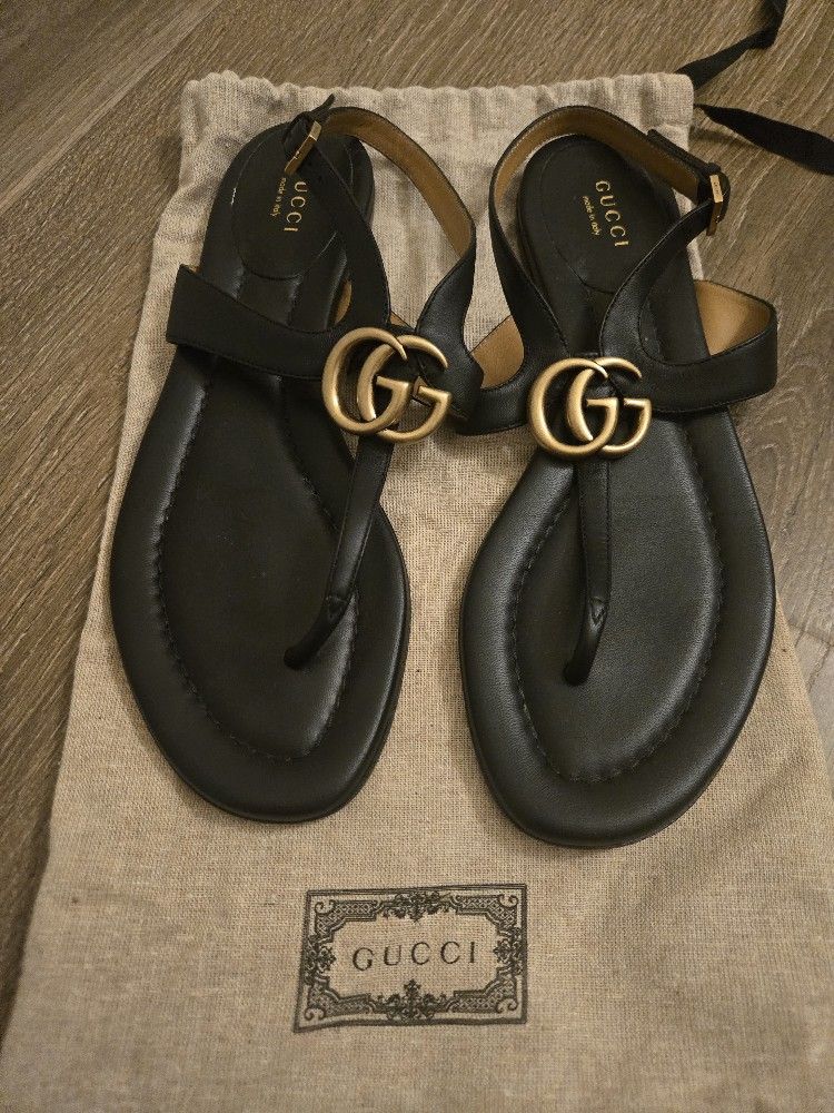 Used Gucci Sandals Black Women's Size 7.5