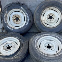 Four 15x6.5 inch Mopar Dodge Stock Steel Wheels 5x4.5 inch