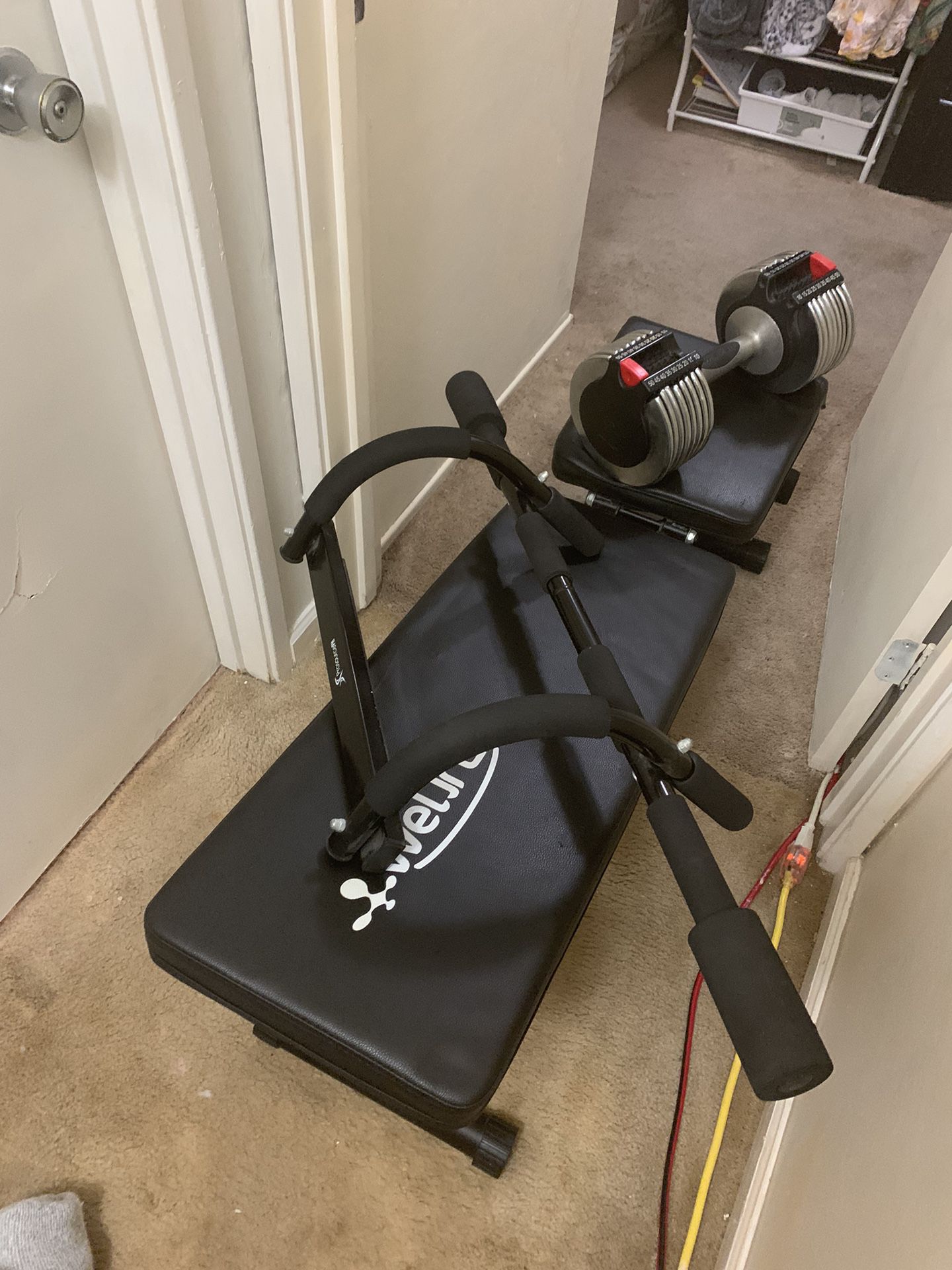 3pc Home Gym Setup (Bench, Adjustable Dumbell, Pull-up Bar)
