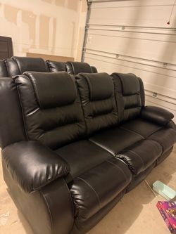 Black leather couches new