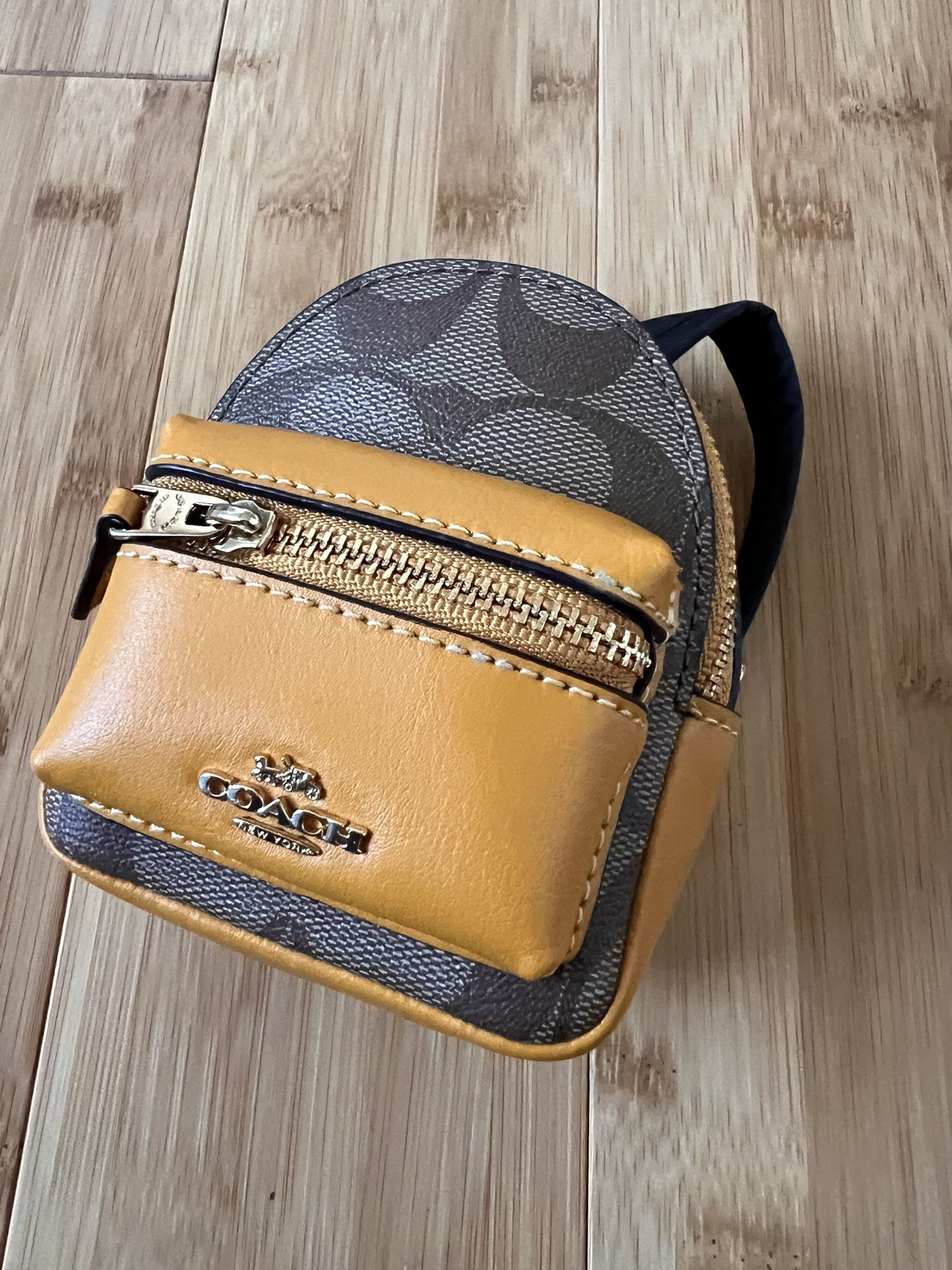 Brand  New Coach Mini Backpack Keychain 