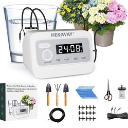 82FT Automatic Plant Watering System–HEKIWAY 390 Adjustable Watering Modes, Supports 25-36 Pots | Indoor Garden System & Vacation Plant Watering Devic