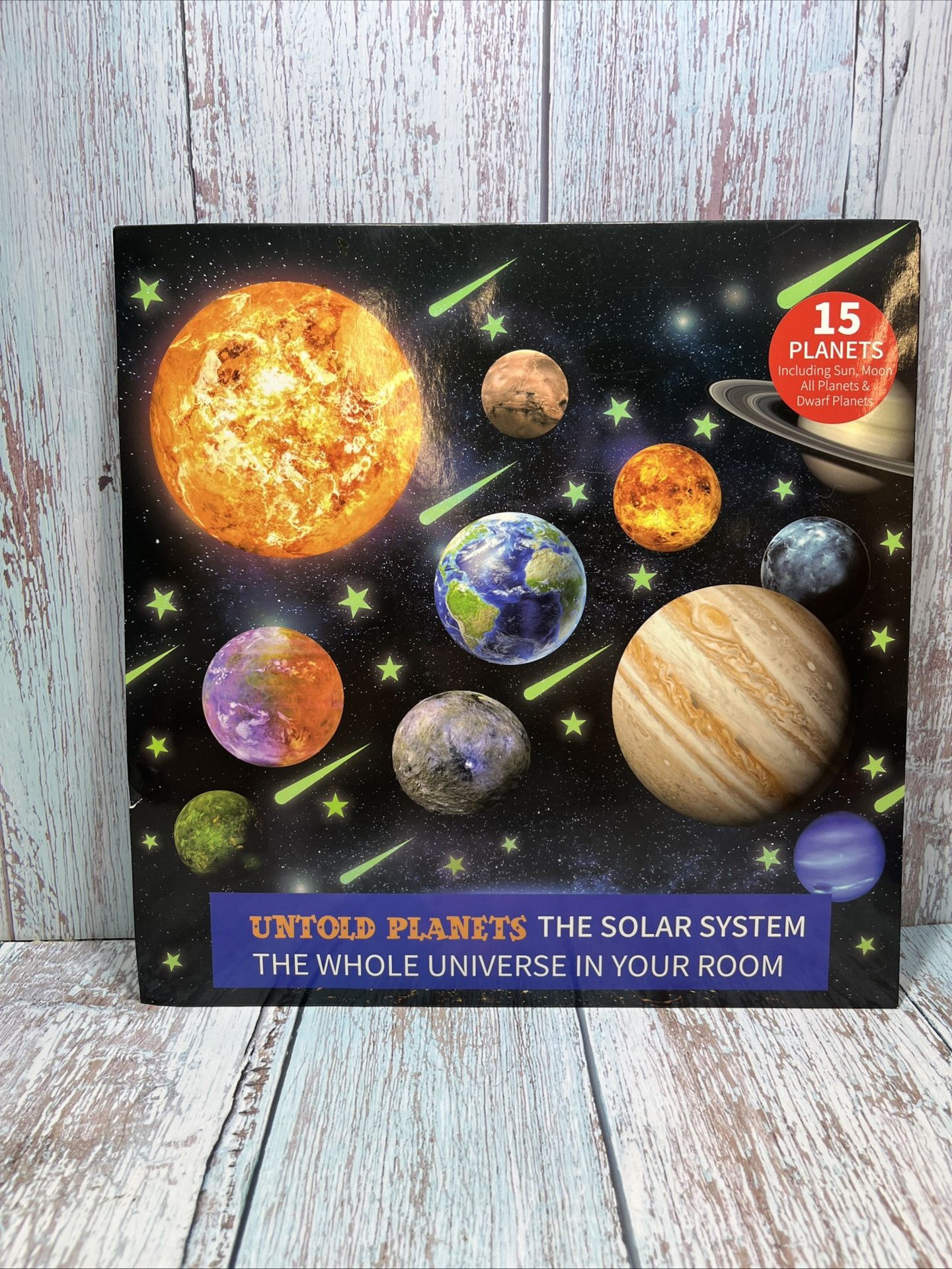 205 PCS Glow in The Dark Planets for Ceiling Decorations, Star Multicolor