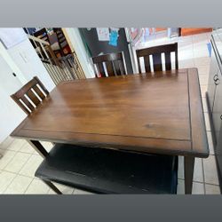 Dining Table With Bench 5 Piece 