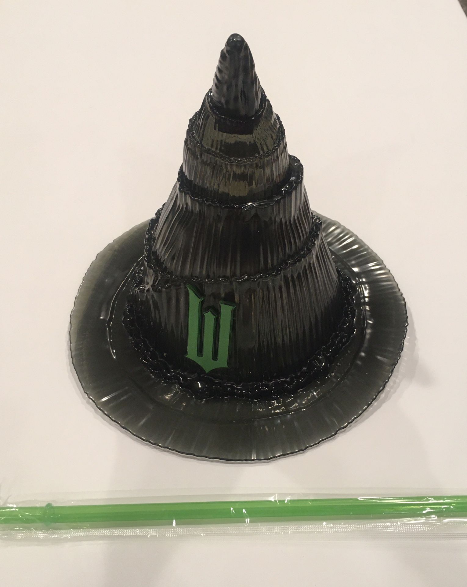 Wicked Witch Hat Cup And Drinking Straw - New!