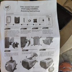 TWO DOOR TOP LOAD PORTABLE KENNEL