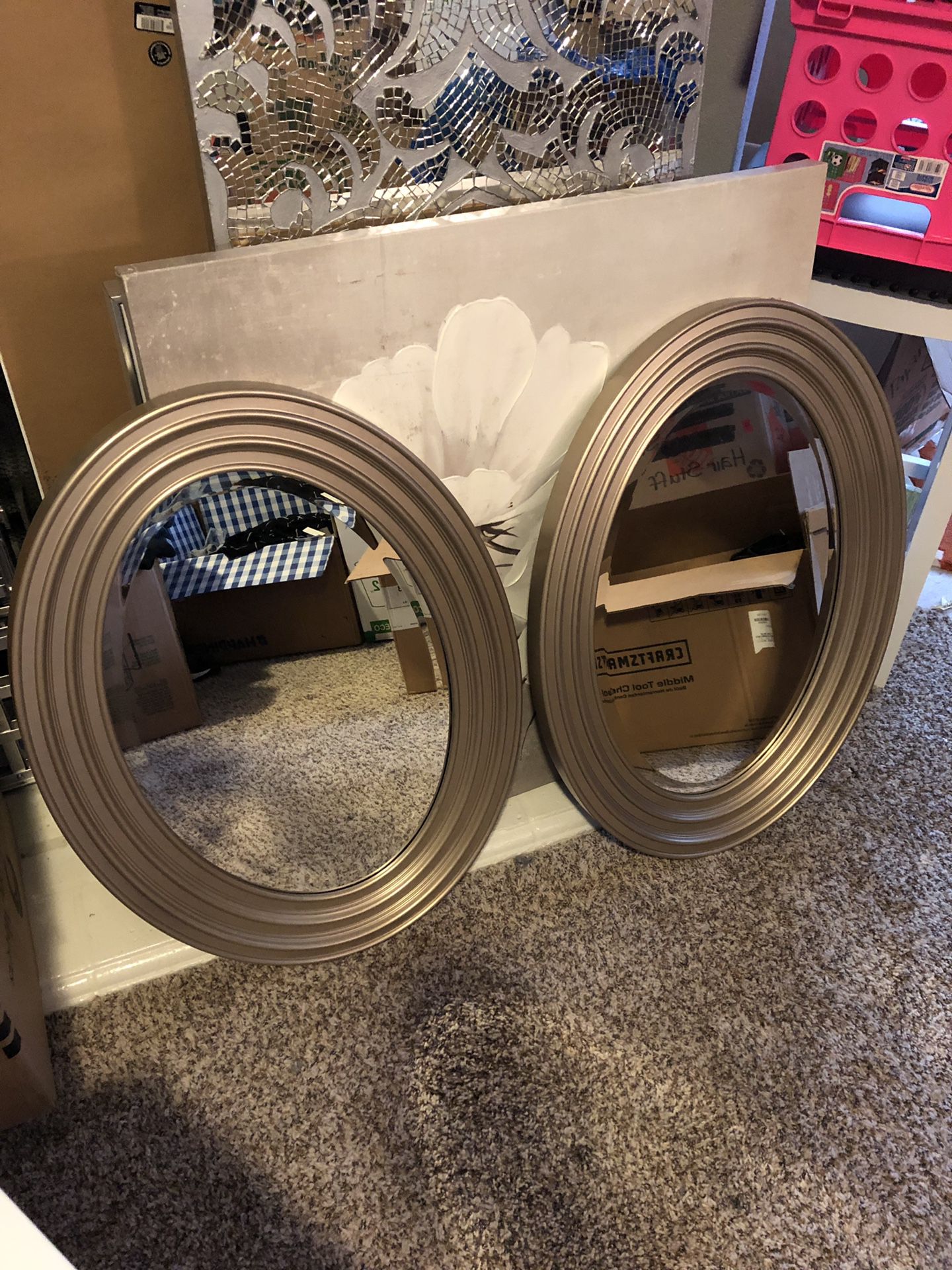 Set of 2, Oval mirrors