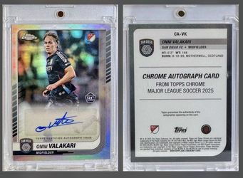2025 Topps Chrome MLS - Onni Valakari - Chrome Autographs / San Diego FC