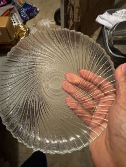 Clear glass salad/desert plates