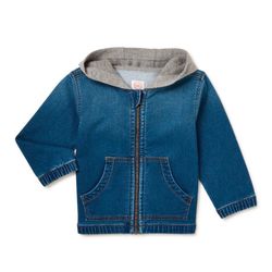 Toddler Boy Stretch Knit Denim Jacket, Size 2T