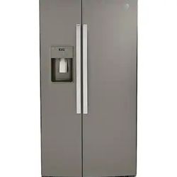 GE - 25.3 Cu. Ft. Side-by-Side Refrigerator with External Ice & Water Dispenser - Slate $550