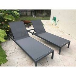 Outdoor patio chaise lounge chairs , pool furniture loungers 