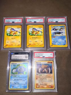 Pikachu blastoise kabutops poliwrath slabs