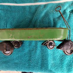 Vintage Wyandotte Toys Air Steam Pull Wagon Cart Toy