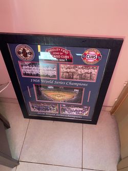 Cubs World Series framed