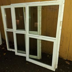 3 Vinyl Windows 30x54 Single Hung Milgard 