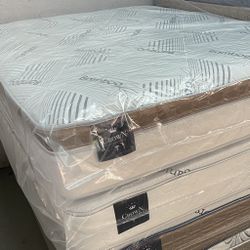 QUEEN PILLOW TOP MATTRESS & BOX SPRING 